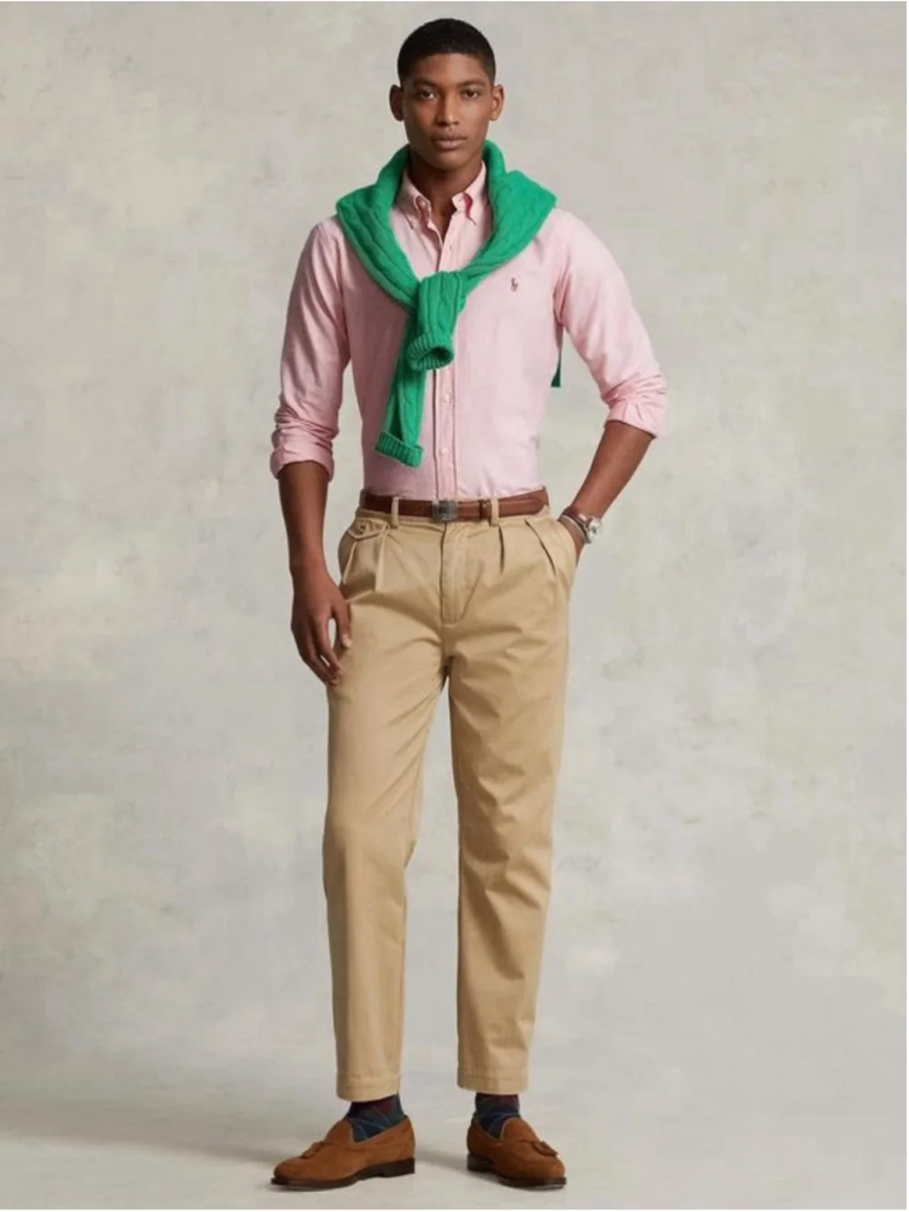 Polo Ralph Lauren Preppy Cotton Oxford Pink Shirt Classic Fit 100% Cotton